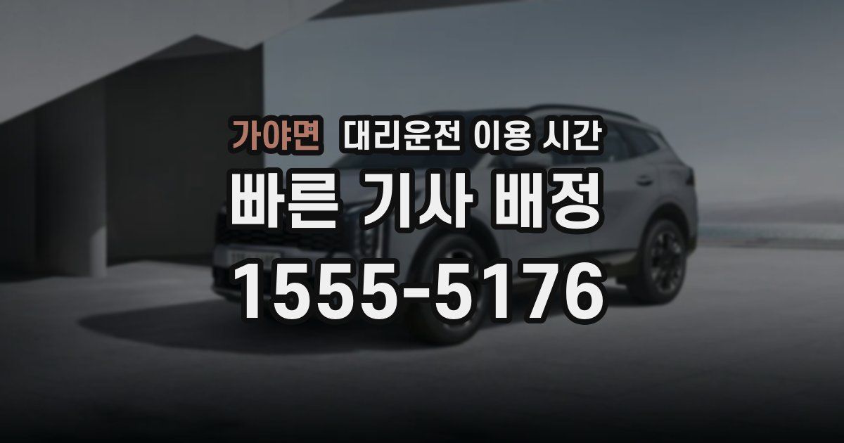 가야면 대리운전 이용 시간