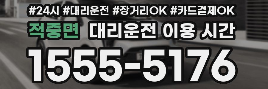 적중면 대리운전 이용 시간