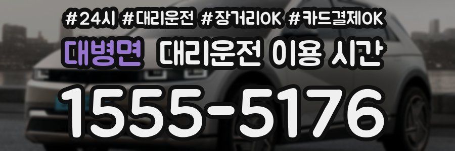 대병면 대리운전 이용 시간