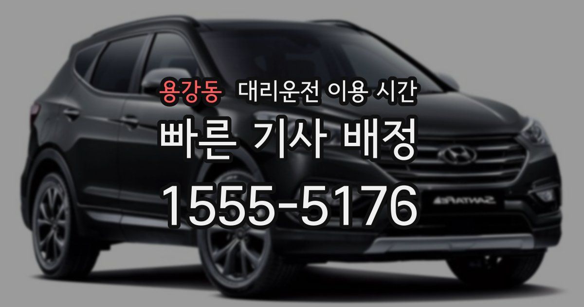 용강동 대리운전 이용 시간