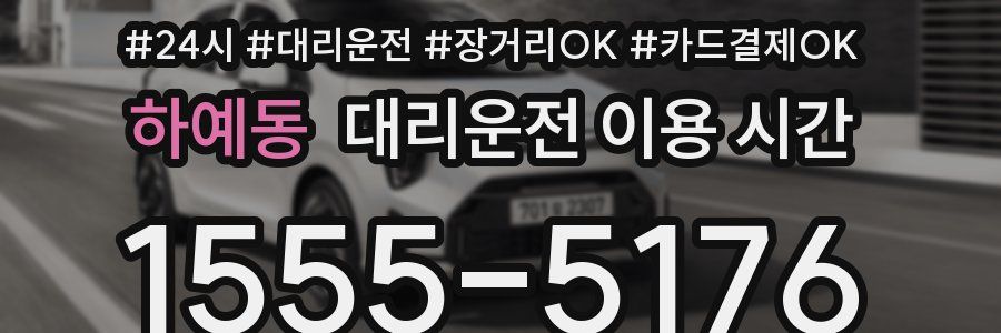 하예동 대리운전 이용 시간