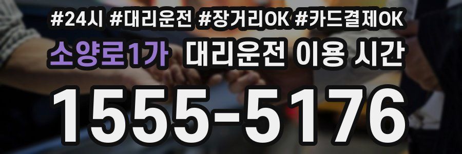 소양로1가 대리운전 이용 시간