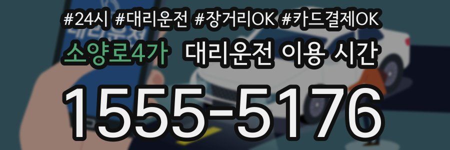 소양로4가 대리운전 이용 시간