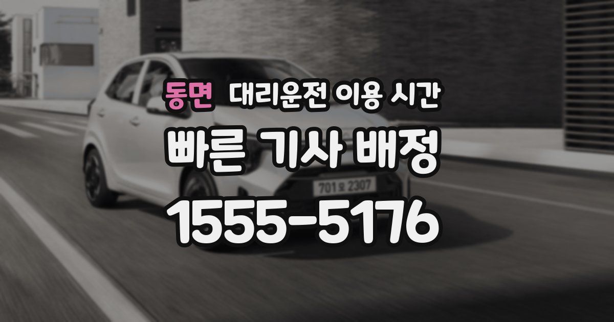동면 대리운전 이용 시간