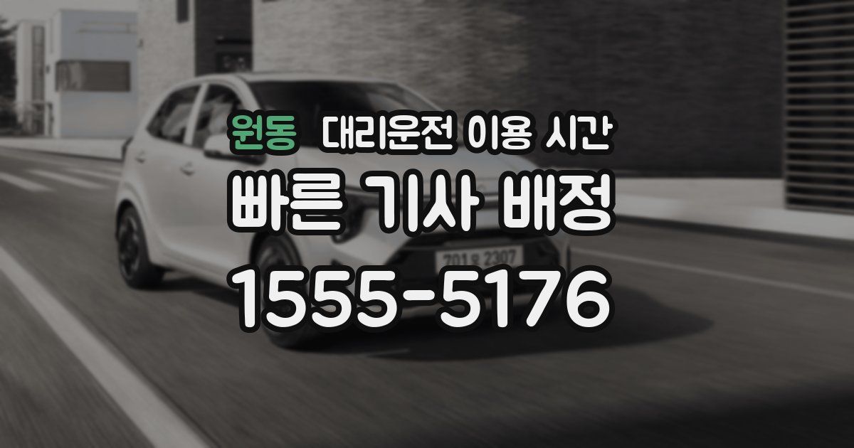 원동 대리운전 이용 시간