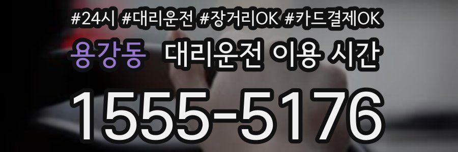 용강동 대리운전 이용 시간