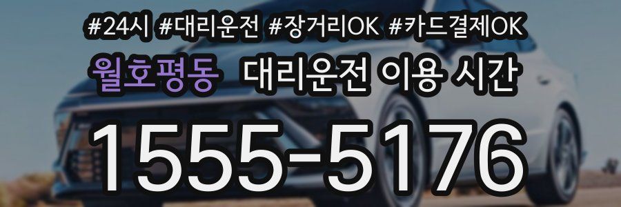 월호평동 대리운전 이용 시간