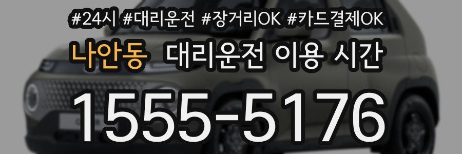 나안동 대리운전 이용 시간
