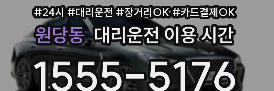 원당동 대리운전 이용 시간