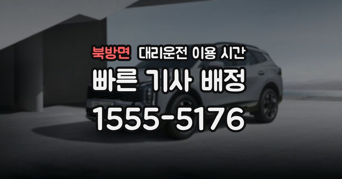 북방면 대리운전 이용 시간