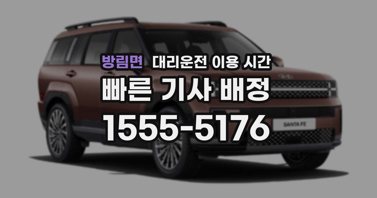방림면 대리운전 이용 시간