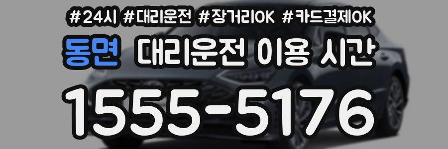 동면 대리운전 이용 시간