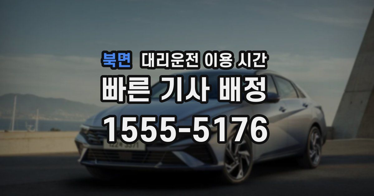 북면 대리운전 이용 시간
