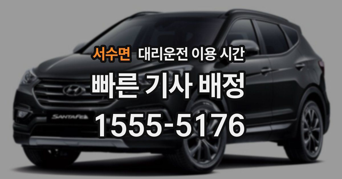서수면 대리운전 이용 시간