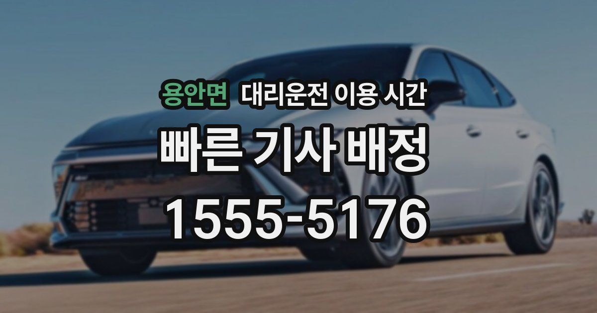 용안면 대리운전 이용 시간