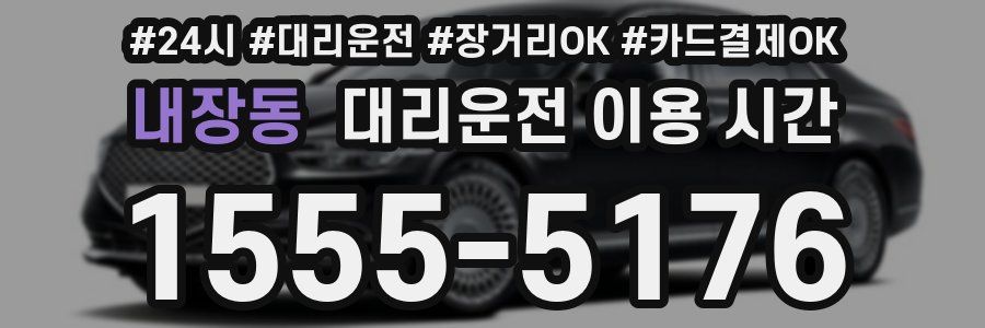 내장동 대리운전 이용 시간