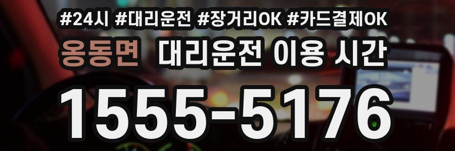 옹동면 대리운전 이용 시간