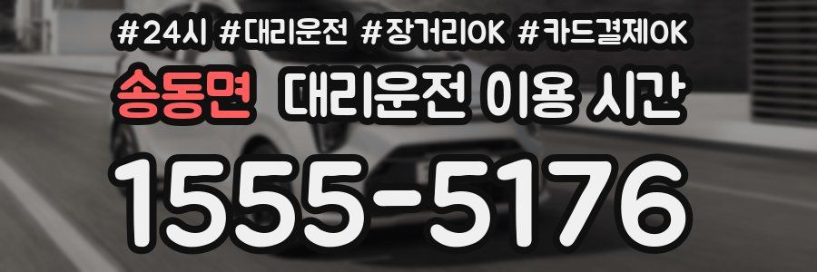 송동면 대리운전 이용 시간