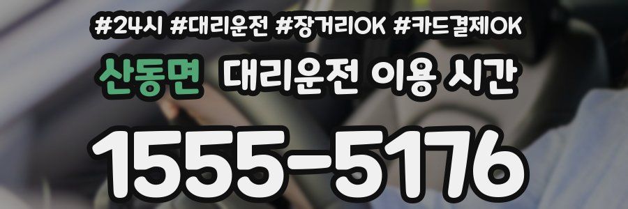 산동면 대리운전 이용 시간