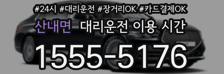 산내면 대리운전 이용 시간