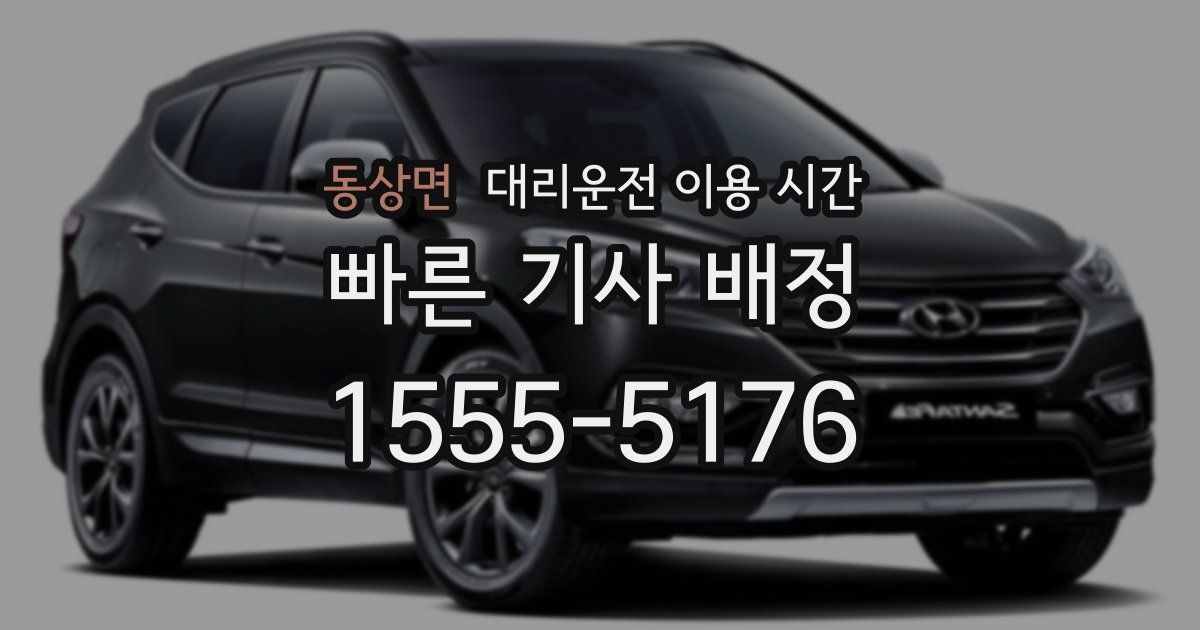 동상면 대리운전 이용 시간