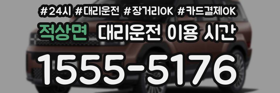 적상면 대리운전 이용 시간