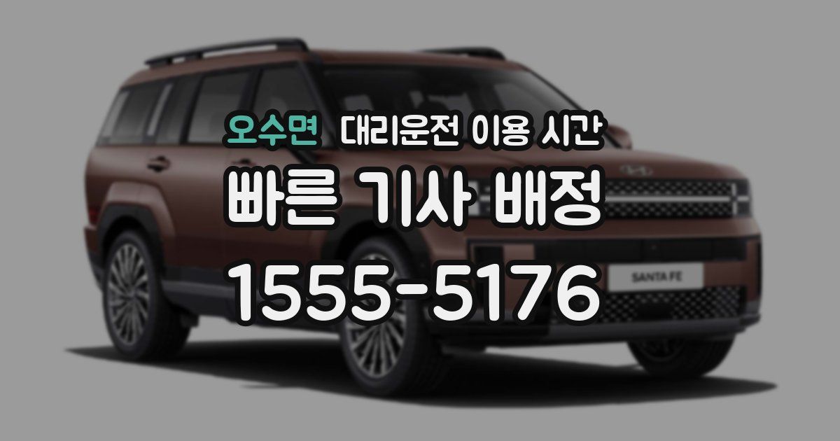 오수면 대리운전 이용 시간