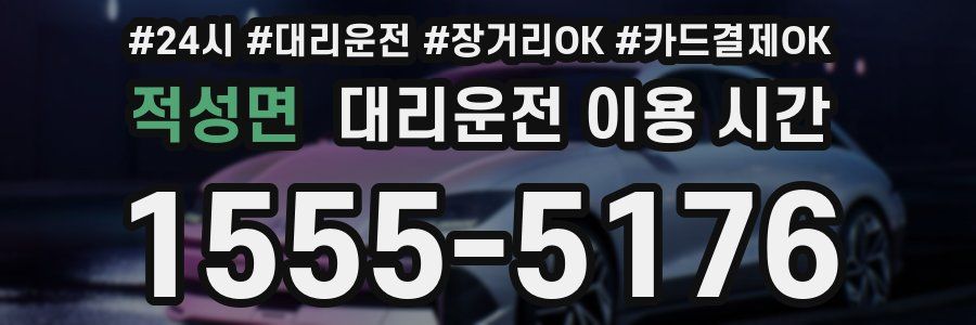 적성면 대리운전 이용 시간
