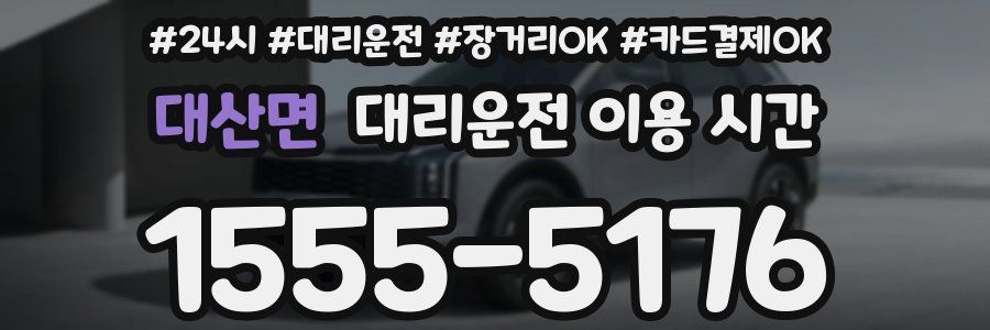 대산면 대리운전 이용 시간
