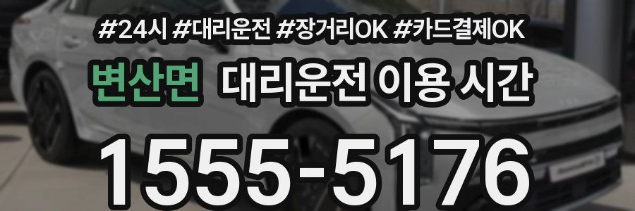 변산면 대리운전 이용 시간