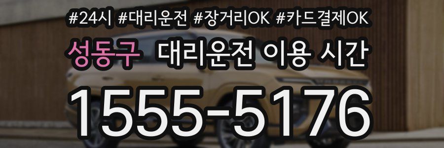 성동구 대리운전 이용 시간