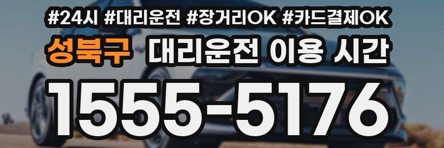 성북구 대리운전 이용 시간