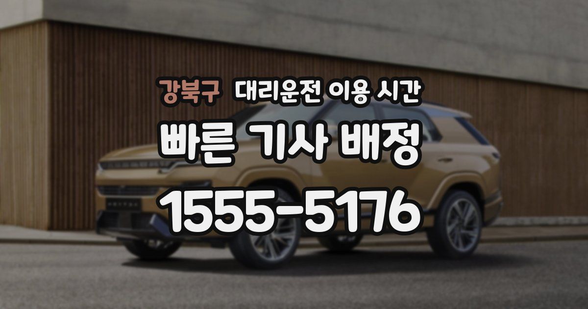 강북구 대리운전 이용 시간