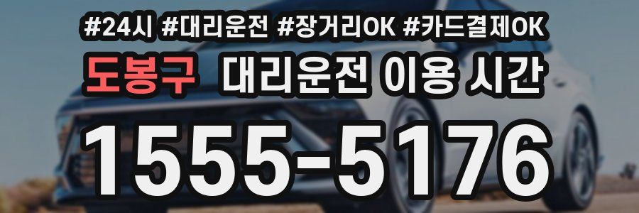 도봉구 대리운전 이용 시간