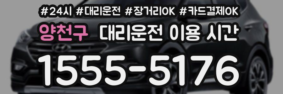 양천구 대리운전 이용 시간
