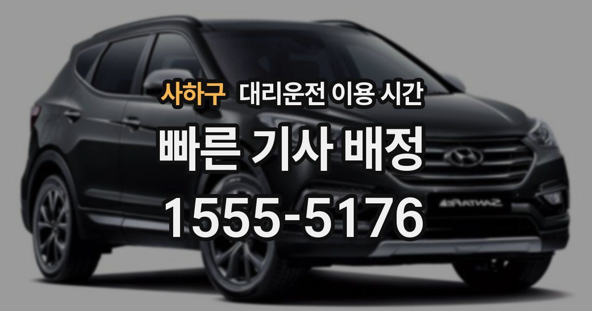 사하구 대리운전 이용 시간