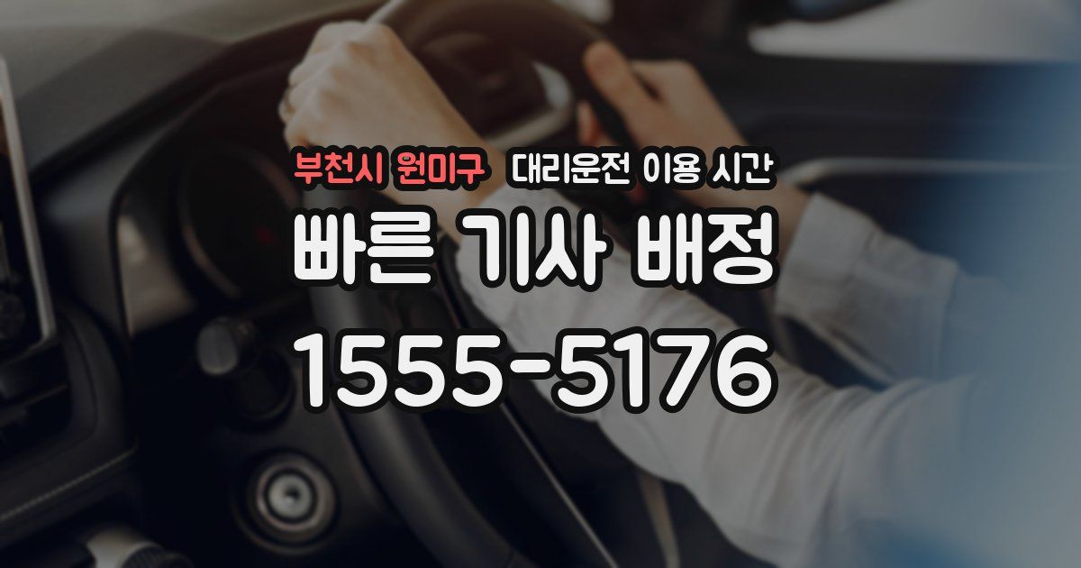 부천시 원미구 대리운전 이용 시간