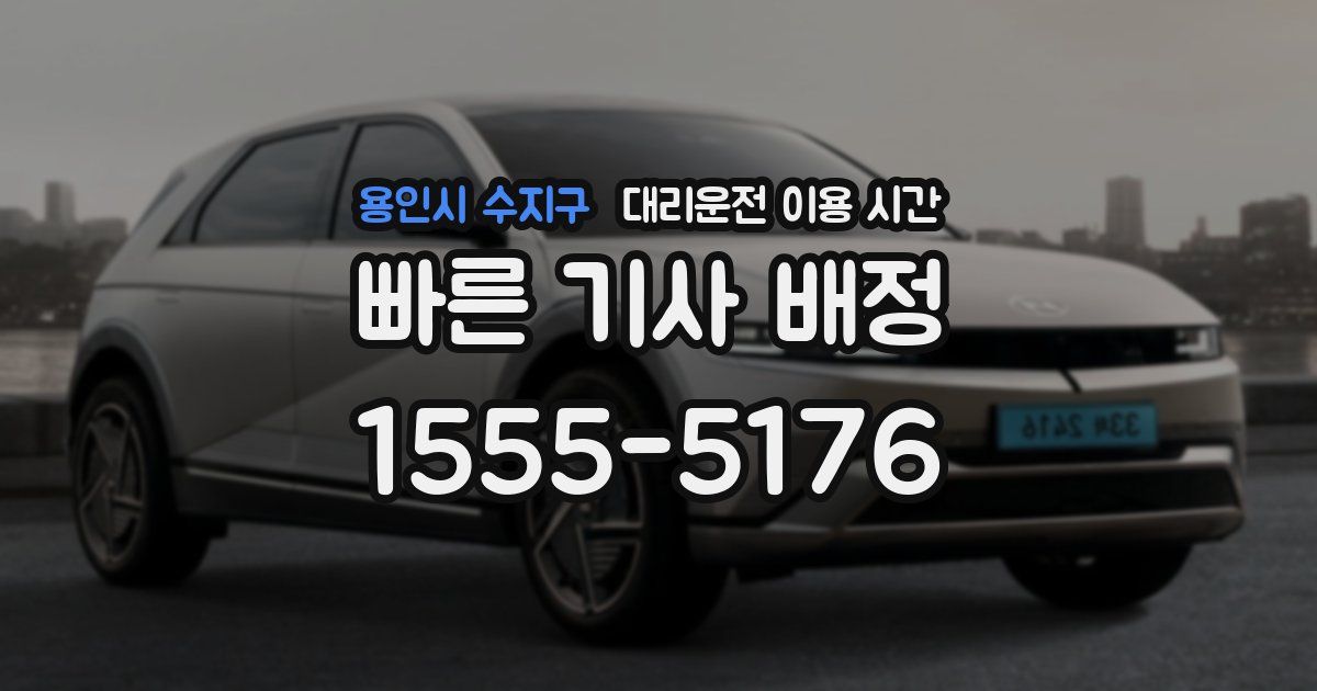 용인시 수지구 대리운전 이용 시간
