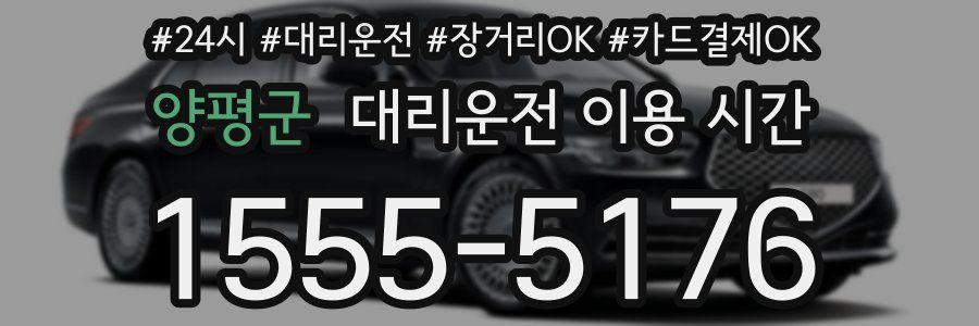 양평군 대리운전 이용 시간