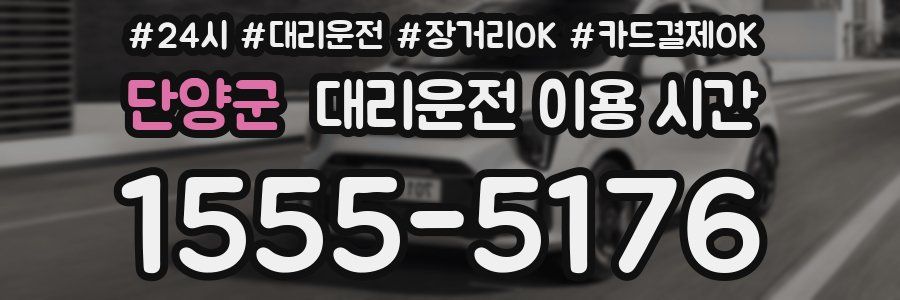 단양군 대리운전 이용 시간