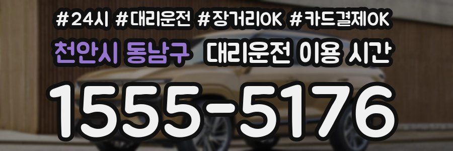 천안시 동남구 대리운전 이용 시간
