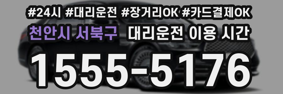 천안시 서북구 대리운전 이용 시간
