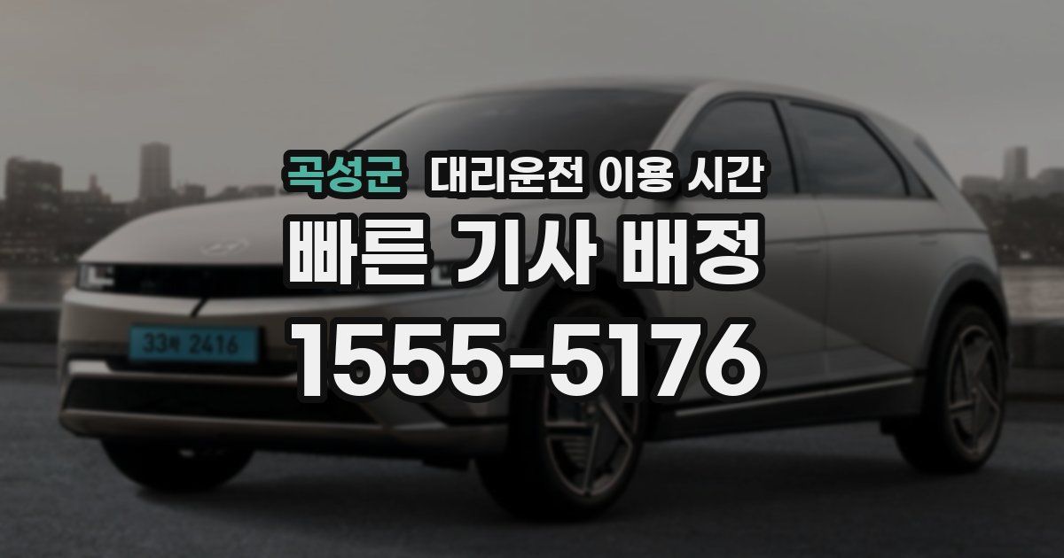 곡성군 대리운전 이용 시간