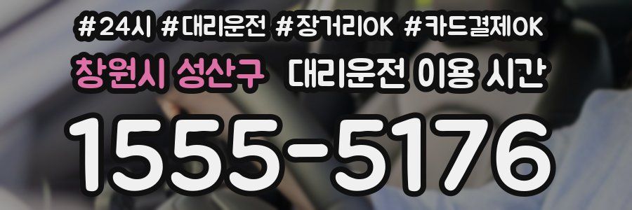 창원시 성산구 대리운전 이용 시간