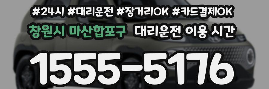 창원시 마산합포구 대리운전 이용 시간