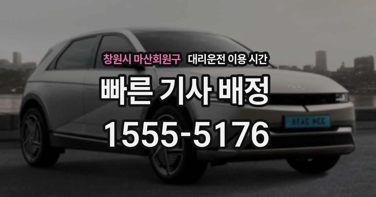 창원시 마산회원구 대리운전 이용 시간