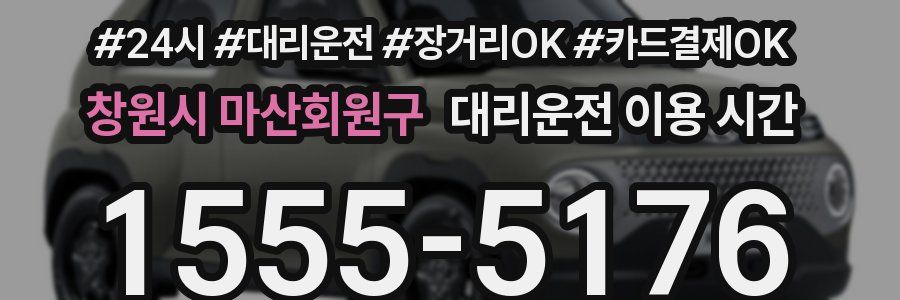 창원시 마산회원구 대리운전 이용 시간