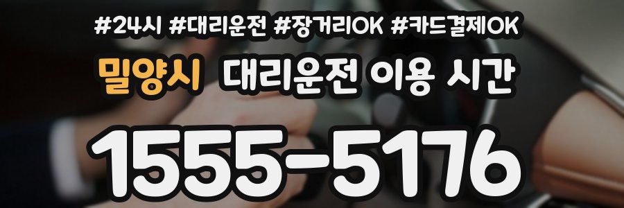 밀양시 대리운전 이용 시간