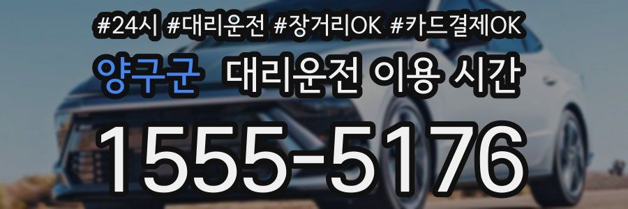 양구군 대리운전 이용 시간