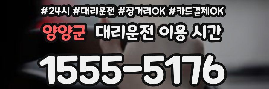 양양군 대리운전 이용 시간